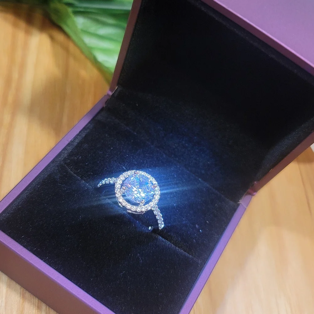 925 Sterling Silver Proposal Ring for Women,CertifiedTibetan,Engagement,Promise - Picture 7 of 8